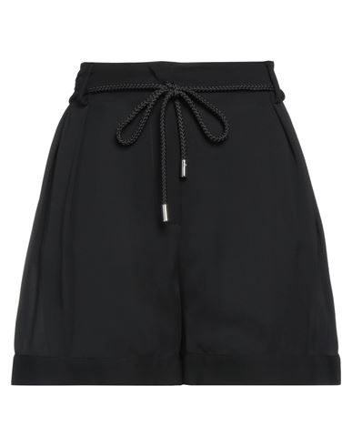 Manila Grace Woman Shorts & Bermuda Shorts Black Size 6 Viscose