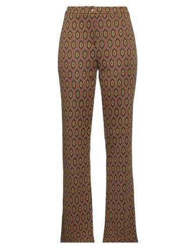 Shop Kartika Woman Pants Brown Size 12 Polyester, Viscose, Polyamide, Acrylic, Elastane