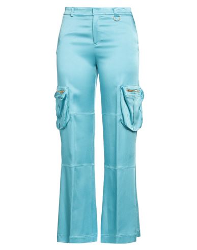 Blumarine Woman Pants Azure Size 4 Acetate, Viscose, Elastane In Blue