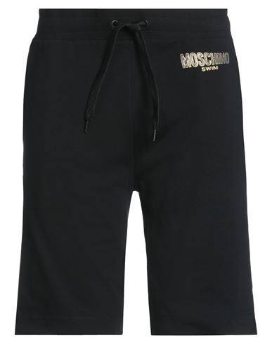 Shop Moschino Man Shorts & Bermuda Shorts Black Size L Cotton, Elastane