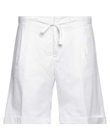 Gabardine Man Shorts & Bermuda Shorts White Size 34 Cotton, Elastane