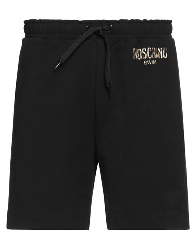 Shop Moschino Man Shorts & Bermuda Shorts Black Size M Cotton, Elastane