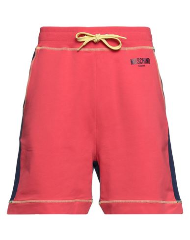 Shop Moschino Man Shorts & Bermuda Shorts Coral Size Xl Cotton, Elastane In Red