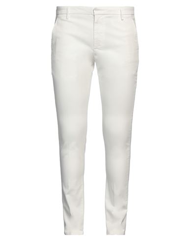 Shop Dondup Man Pants White Size 36 Cotton, Lyocell, Elastane