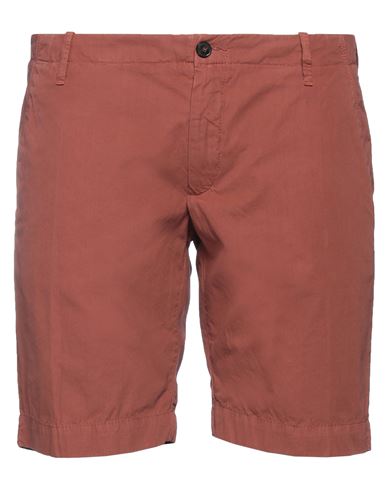 At.p.co At. P.co Man Shorts & Bermuda Shorts Rust Size 38 Cotton In Red