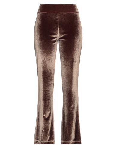 Kate By Laltramoda Woman Pants Dark Brown Size L Polyester, Elastane