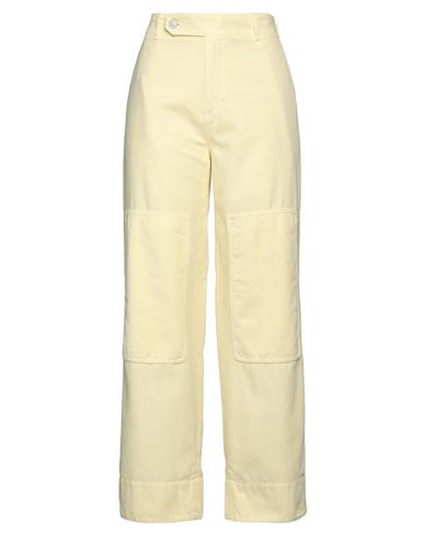 Kenzo Woman Pants Light Yellow Size 12 Cotton