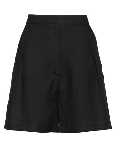 In The Mood For Love Woman Shorts & Bermuda Shorts Black Size M Linen