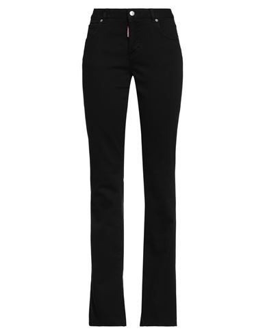 Dsquared2 Woman Jeans Black Size 10 Cotton, Elastomultiester, Elastane, Polyester, Polyamide
