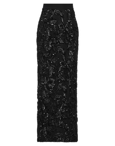 Shop Elie Saab Woman Maxi Skirt Black Size 8 Polyamide, Silk, Polyester