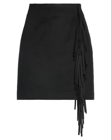Shop Federica Tosi Woman Mini Skirt Black Size 6 Virgin Wool, Cashmere