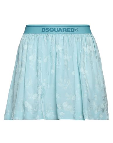 Dsquared2 Woman Mini Skirt Sky Blue Size 6 Viscose