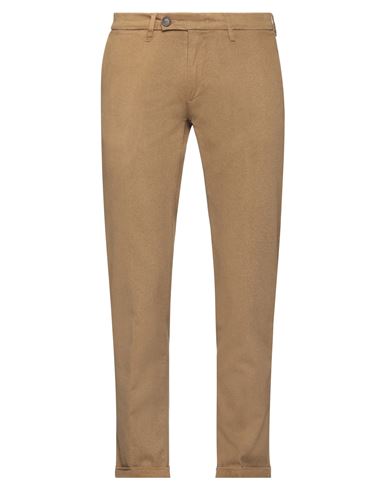 Shop Re-hash Re_hash Man Pants Camel Size 38 Modal, Cotton, Elastane In Beige