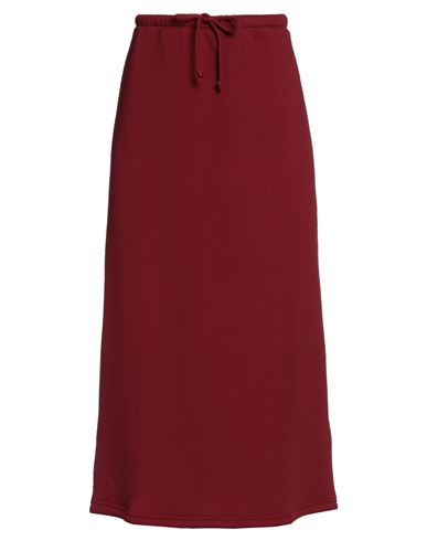 American Vintage Woman Midi Skirt Burgundy Size M Cotton, Polyester, Elastane In Red