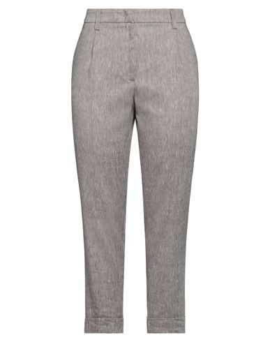 Peserico Woman Pants Khaki Size 4 Virgin Wool, Linen