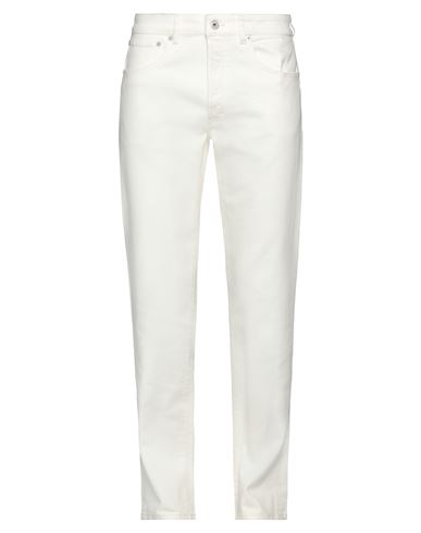 Kenzo Man Jeans Ivory Size 33 Cotton, Elastane In White