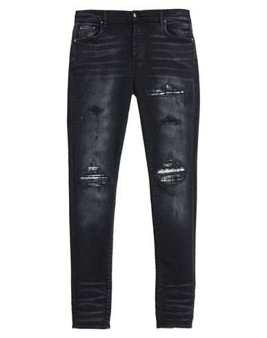 Amiri Man Jeans Black Size 33 Cotton, Elastomultiester, Elastane, Acrylic, Wool