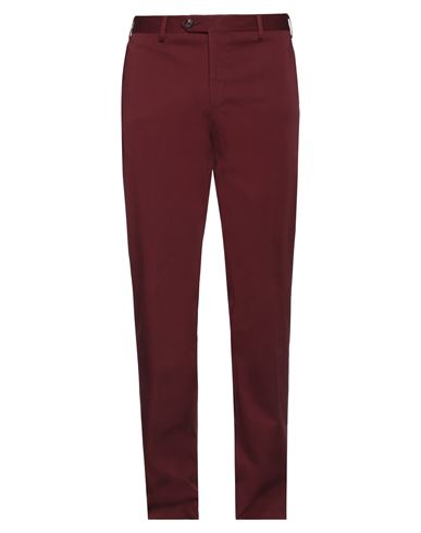 Pal Zileri Man Pants Burgundy Size 42 Cotton, Elastane In Red