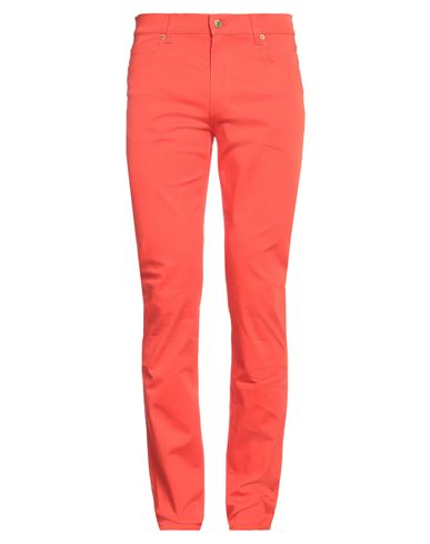 Moschino Man Pants Orange Size 32 Cotton, Elastane