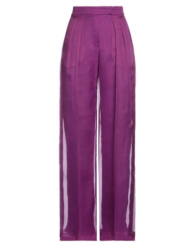Max Mara Woman Pants Mauve Size 10 Silk In Purple