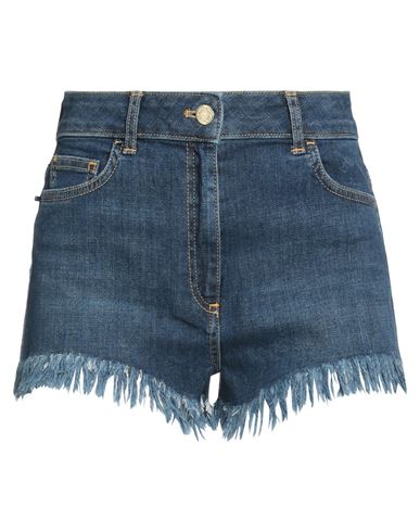 Shop Elisabetta Franchi Woman Denim Shorts Blue Size 25 Cotton, Elastane