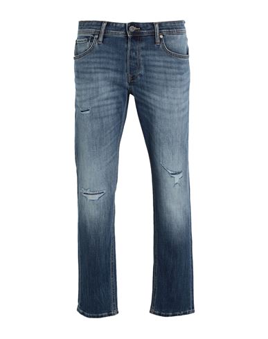 Jack & Jones Man Jeans Blue Size 29w-32l Cotton, Recycled Cotton, Polyester, Viscose, Elastane