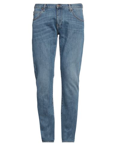 Emporio Armani Man Jeans Blue Size 33w-34l Cotton, Elastane
