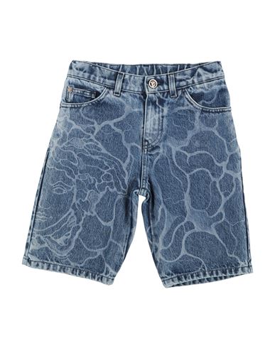 Shop Versace Young Toddler Denim Shorts Blue Size 4 Cotton