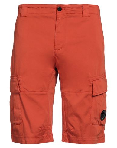 C.p. Company C. P. Company Man Shorts & Bermuda Shorts Rust Size 36 Cotton, Elastane In Red