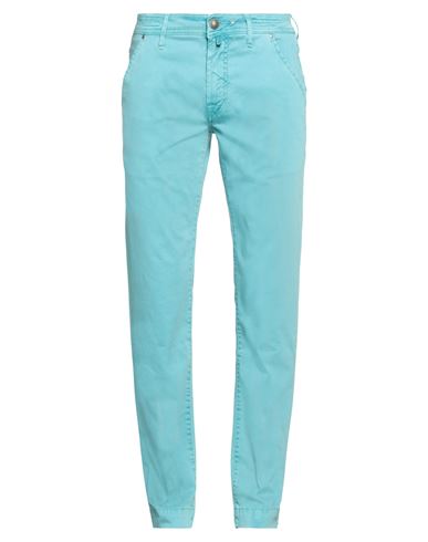 Jacob Cohёn Man Pants Turquoise Size 35 Lyocell, Cotton, Elastane In Blue