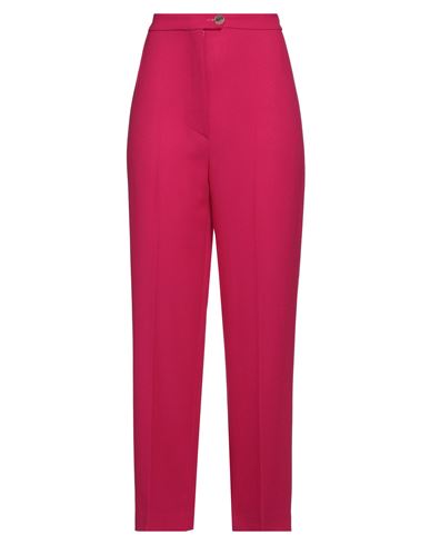 Maison Laviniaturra Woman Pants Fuchsia Size 10 Wool In Pink