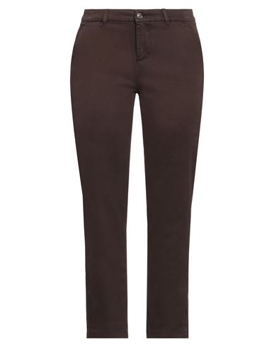 7 For All Mankind Woman Pants Cocoa Size 29 Cotton, Elastomultiester, Elastane In Brown