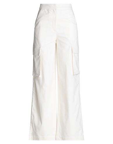 Edited Malena Trouser Woman Pants Ivory Size 6 Cotton, Linen In White