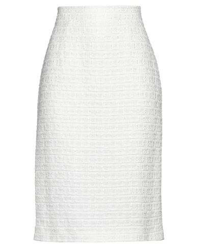Alberta Ferretti Woman Midi Skirt White Size 6 Cotton, Viscose