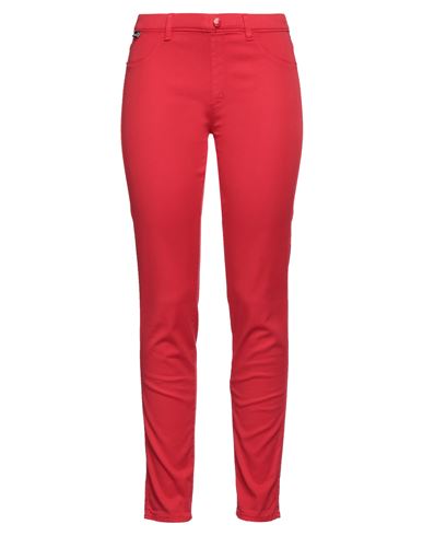 Love Moschino Woman Pants Red Size 28 Cotton, Lyocell, Elastane