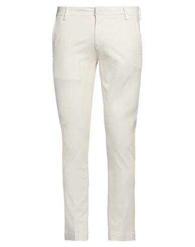 Shop Entre Amis Man Pants Ivory Size 34 Cotton, Elastane In White