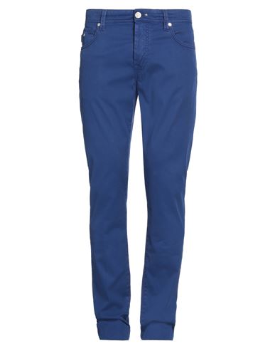 Tramarossa Man Pants Bright Blue Size 31 Cotton, Elastane