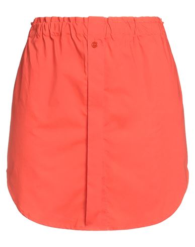 Solotre Woman Mini Skirt Tomato Red Size 8 Cotton