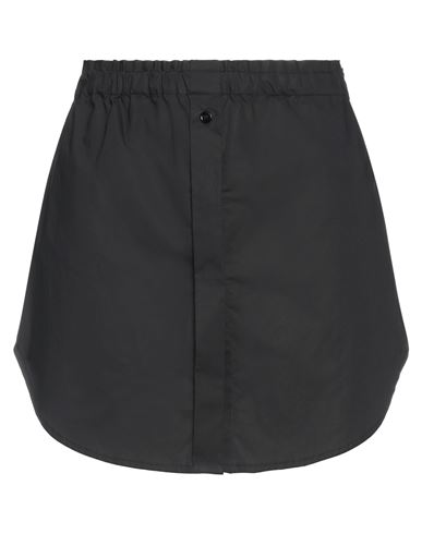 Solotre Woman Mini Skirt Black Size 6 Cotton