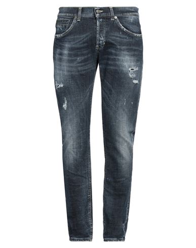 Shop Dondup Man Jeans Blue Size 33 Organic Cotton, Recycled Elastane