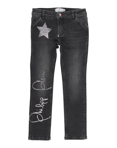 Philipp Plein Toddler Girl Jeans Black Size 6 Cotton, Elastane In Black