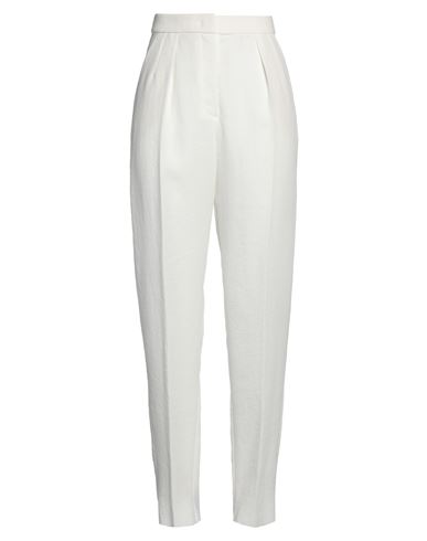 Shop Emporio Armani Woman Pants Cream Size 10 Polyester, Viscose In White