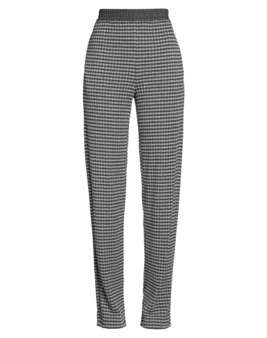 Emporio Armani Woman Pants Grey Size 16 Viscose, Polyamide, Polyester, Elastane, Virgin Wool