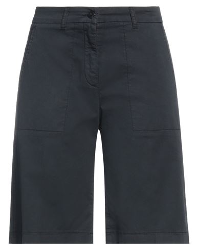 Cambio Woman Shorts & Bermuda Shorts Navy Blue Size 4 Cotton, Elastane