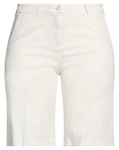 Shop Cambio Woman Shorts & Bermuda Shorts Beige Size 12 Cotton, Elastane