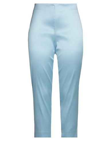 Clips Woman Cropped Pants Sky Blue Size 14 Polyester, Polyamide, Elastane