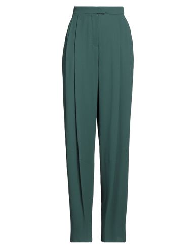 Emporio Armani Woman Pants Emerald Green Size 12 Viscose, Acetate