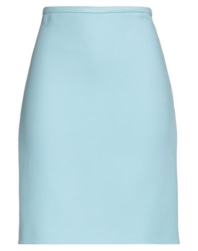 Sportmax Woman Midi Skirt Sky Blue Size 8 Cotton