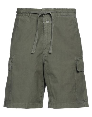 Closed Man Shorts & Bermuda Shorts Military Green Size 32 Organic Cotton, Elastane