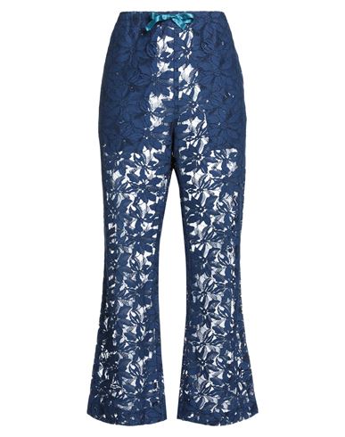 Needles Woman Pants Navy Blue Size M Cotton, Polyester, Rayon